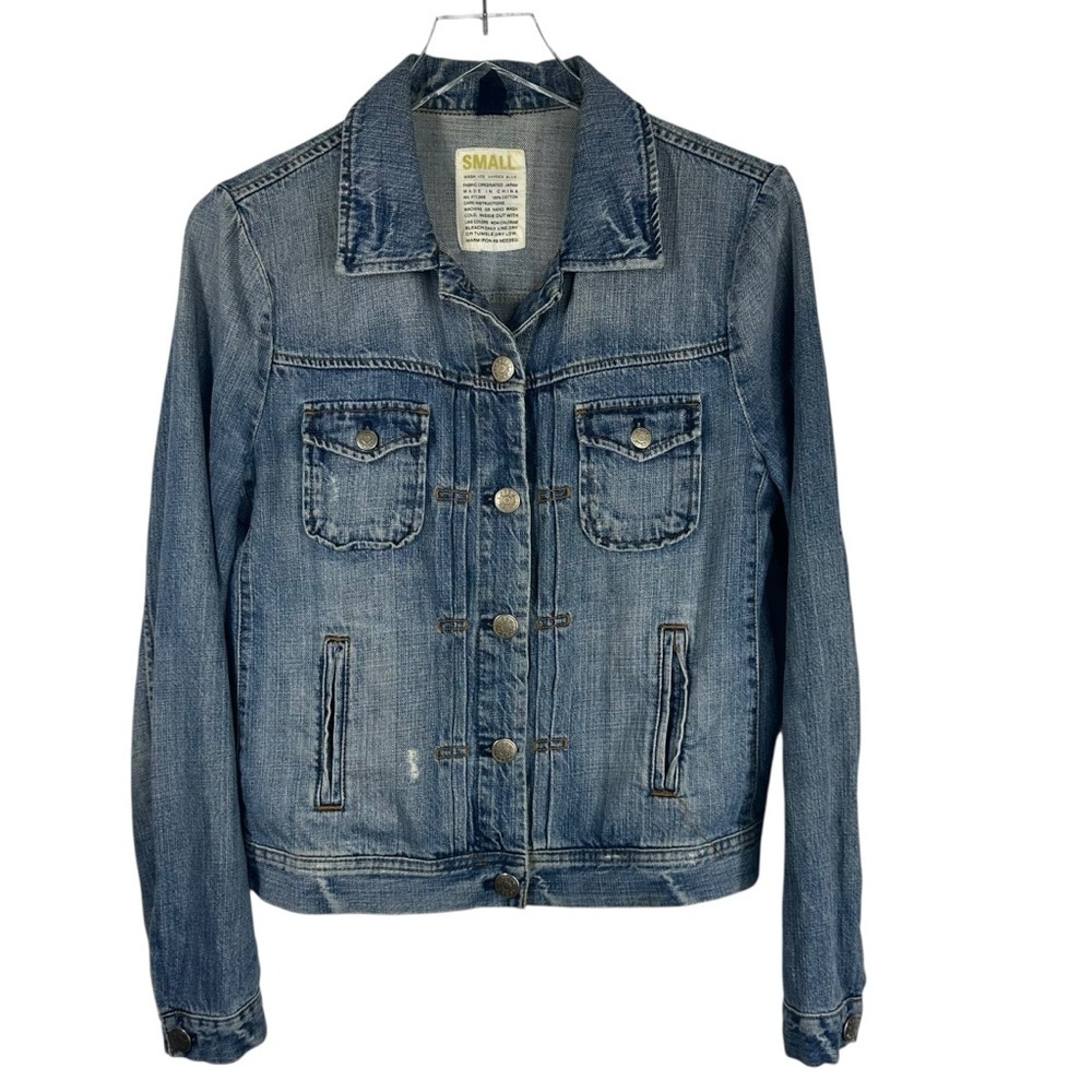 J.CREW Classic Denim Structured Jean Jacket "Lived-in" feel Size Small